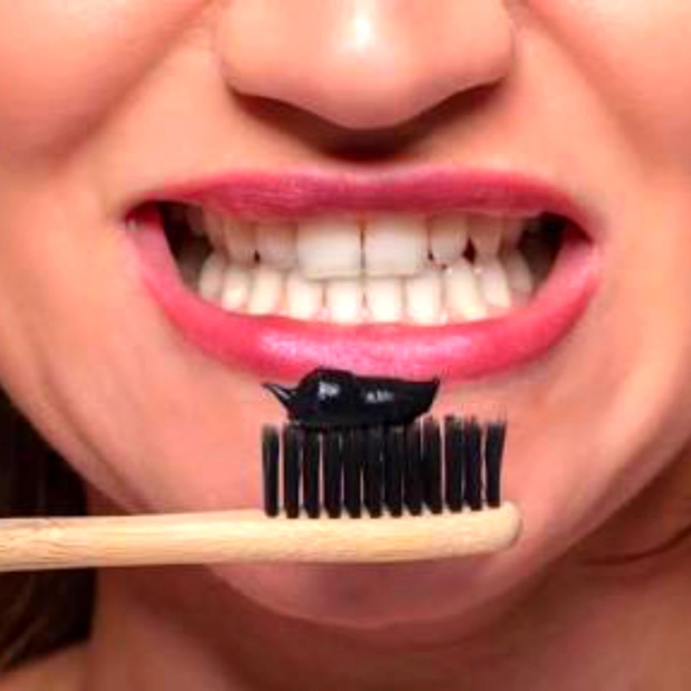 4/$15 Activated Charcoal Toothpaste Handmade Minty W/Toothbrush